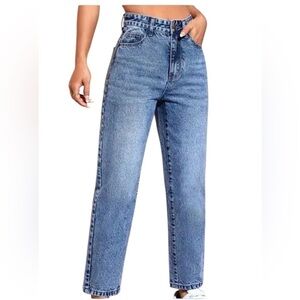 & denim ultra high waist mom jeans size 12 in like-new condition 28.5 in inseam